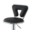 Simple Relax Set of 2 Faux Leather and Metal Barstools with Adjustable Height - 3 of 4