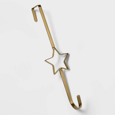 15" Metal Wreath Hanger with Star Champagne Gold - Wondershop™