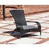 Balkene Home 62430 Coconino Wicker Chair All Weather Lightweight Durable Adirondack Style Chair Grey Outdoor Cushion Included - Black - 4 of 4