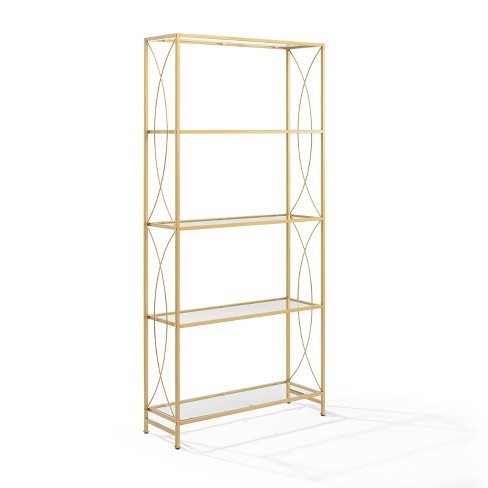 Metal/Glass Etagere Brass - Threshold™