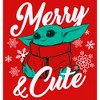 Girl's Star Wars The Mandalorian Christmas The Child Merry and Cute T-Shirt - 2 of 4
