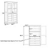 75" Kitchen Pantry Cabinet with 4 Drawers, Display Cabinet with Glass Doors, Freestanding Pantry Cabinet for Dining Room–The Pop Home - 4 of 4