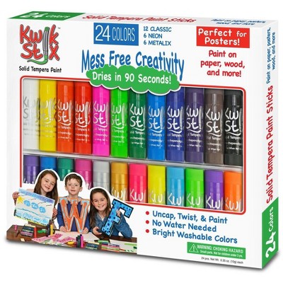 The Pencil Grip Kwik Stix Tempera Paint, Classic, Assorted 24 per Set
