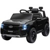 Qaba Ford Ranger Licensed 12V Kids Ride on Car, Kids Electric Car with Remote, Spring Suspension, Toy Storage, LED Headlights, Music Horn, Black - 4 of 4