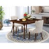 HomeStock 3-Pc Mahogany Finish Solid Wood Top Dining Table Set - 2 of 4