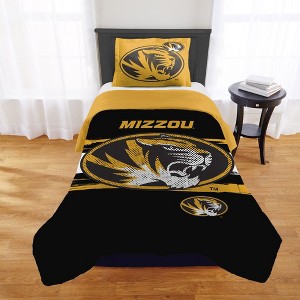 Sweet Home Collection NCAA Missouri Tigers football Comforter & Pillow Sham Set - 1 of 3