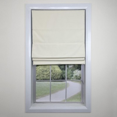 Versailles Octavia Cordless Roman Blackout Shades For Windows Insides/Outside Mount Ivory