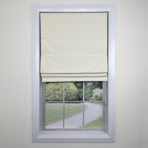 Versailles Octavia Cordless Roman Blackout Shades For Windows Insides/Outside Mount Ivory - 1 of 4