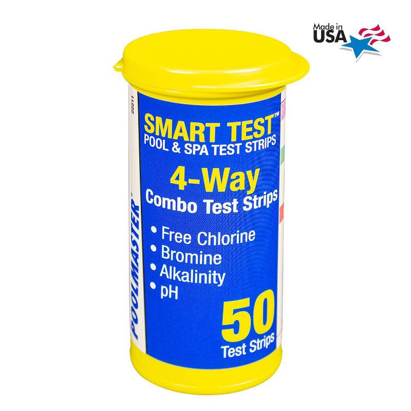 Poolmaster Smart Test 4 Way Swimming Pool and Spa Water Test Strips - 50pc, 4 of 7