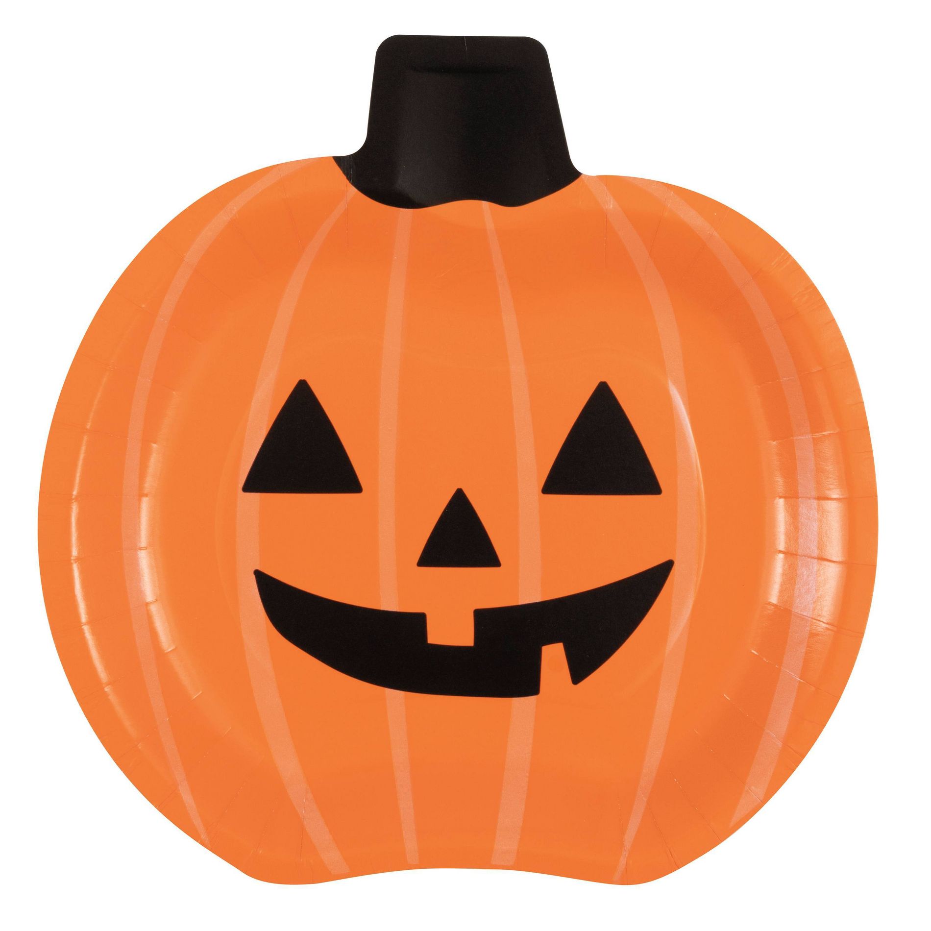 Unique Industries Halloween Pumpkin Dinner Paper Plates - 10ct