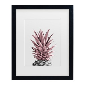 Trademark Fine Art - 1x Studio III Pineapple Pink 04 Matted Framed Art - 1 of 4