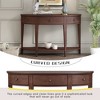 NicBex Curved Console Table with 3 Drawers and Open Storage Shelf Contemporary Side Table with Wood Frame for Entryway,Living Room - 4 of 4