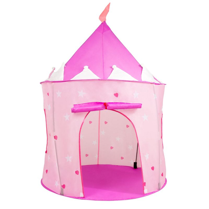 Toy Time Kids' Foldable Popup Princess Castle Play Tent With Carrying Bag - Pink, 1 of 8