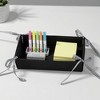 Anna-Kaci Rectangular Organizer Tray with Checkered Ribbon Tie Corners 4x8x2in - 4 of 4