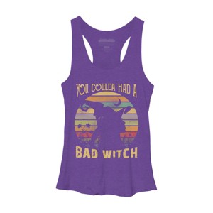 Women's Design By Humans Halloween Funny You Coulda Had Bad Witch By Ering Racerback Tank Top - 1 of 3