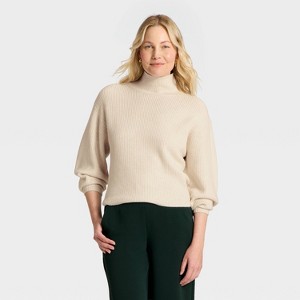 Women's Funnel Pullover Sweater - A New Day™ - 1 of 3