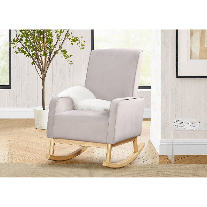 Delta Children Drew Rocking Chair - Cloud Gray and Natural, 5 of 13