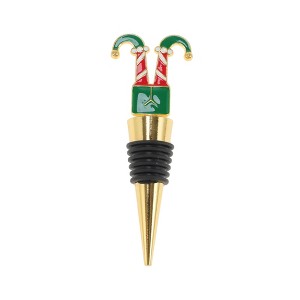 Unique Bargains Bottle Stopper Zinc Alloy TPR Red Green Black Gold Tone 3.94"x1.38"x0.79" 1Pc - 1 of 3