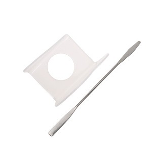 Unique Bargains Portable Nail Art Palette Clear Silver Tone 1 Set - 1 of 4