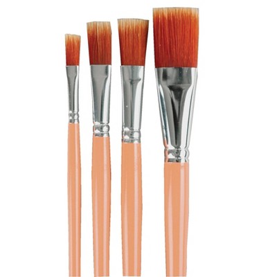 Sax Golden Acrylic Astro Flex Easel Brushes, Assorted Sizes, set of 4
