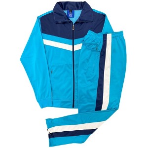 Royal Threads Men's Tracksuit Warm-Up 2-piece Retro Style Track Jacket & Pants Matching Set - 1 of 4