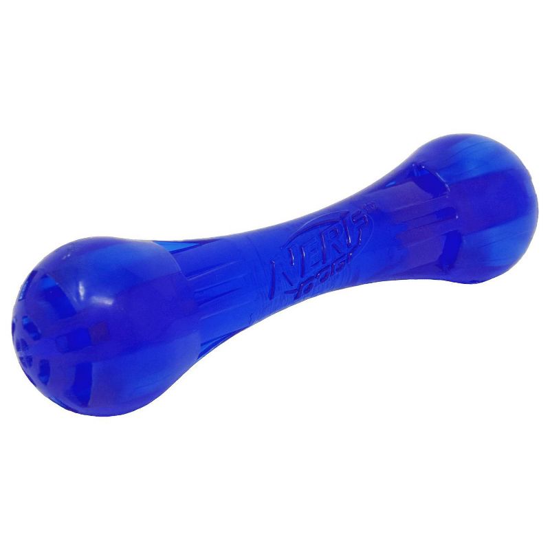 NERF Ultra Tough TPR Bone Dog Toy - Blue - 7&#34;, 3 of 5
