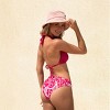 Women's Vibrant Paisley Print Self-Tie Mid Rise Front Charm Bikini Set - Cupshe - 3 of 4