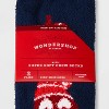 Kids' Gnome 2pk Cozy Crew Socks with Gift Card Holder - Wondershop™ Navy Blue - image 3 of 3