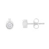 10K Gold 1/4 Cttw Round Brilliant-Cut Diamond Bezel-Set Stud Earrings - 3 of 4