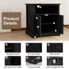 Dyonery End Table with Charging Station,24 Inch Farmhouse Sofa Side Tables,Wood Rustic Nightstand Large Bedside Table with Barn Door for Bedroom - 3 of 4