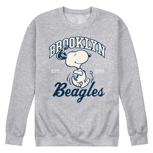 Men's - Peanuts - Snoopy Brookyln Beagles Dance EST 1950 Graphic Fleece Sweatshirt - 1 of 4