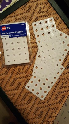 Avery Dispenser Pack Hole Reinforcements 1/4 Dia White 1000/pack