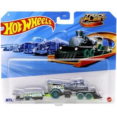 Hot Wheels Track Fleet Nitro Rail – 1:64 Scale Grey Die-Cast Vehicle, Collectible Truck for Kids and Collectors, Compatible with Hot Wheels Tracks
