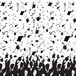 Beistle Graduation Backdrop, 4' x 30', (1/Pkg) Multicolored - 1 of 1