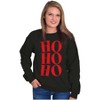 Christmas Santa Saying Ho Ho Ho Sweatshirt for Men or Women Brisco Brands - 3 of 4