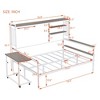 Full-Size Metal Daybed with Portable Desk, Metal Grid Support, Shelves, and Garment Hanger - 4 of 4