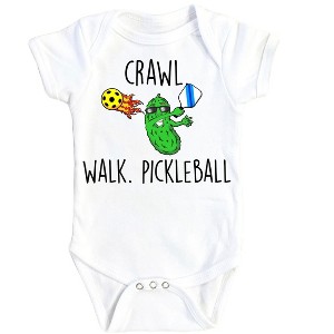 Pickleball Crawl - Baby Boy Girl Clothes Infant Onesie® Funny Cute Newborn GS1 - 1 of 4