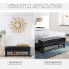 VYNXARIA HomCom 44'' Tufted Faux Leather Ottoman - Stylish Storage Bench with Shoe Rack - 4 of 4