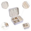 Unique Bargains Small Portable PU Leather Storage Display Holder Travel Jewelry Box for Women's Birthday Gifts - 3 of 4