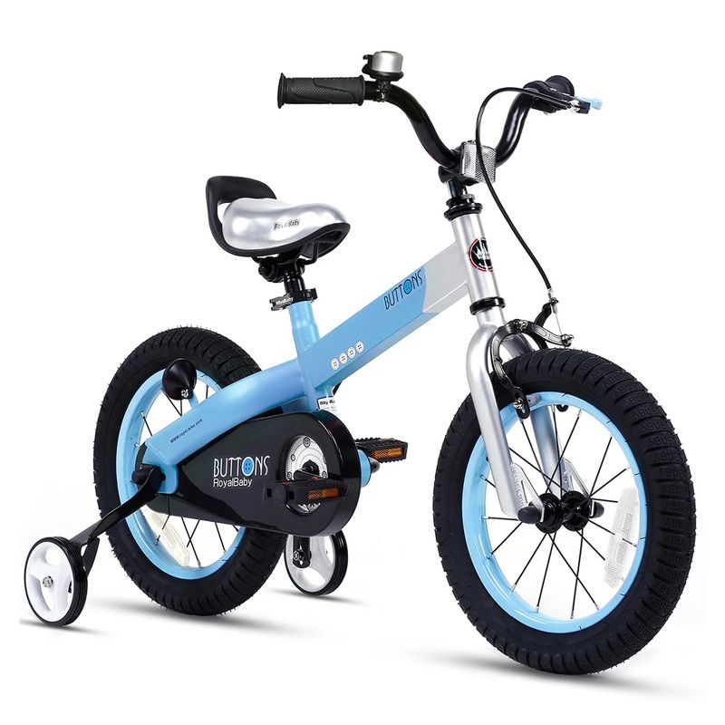 RoyalBaby Buttons Kids Bike Bicycle with Kickstand, 2 Brake Styles, Reflectors, for Boys and Girls Ages 5 to 9, 1 of 7