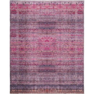 Voss Transitional Distressed Pink/Purple Area Rug
