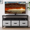 TV Stand Dresser for Bedroom with 3 Fabric Drawer Entertainment Center for 55 Inch Television - 3 of 4