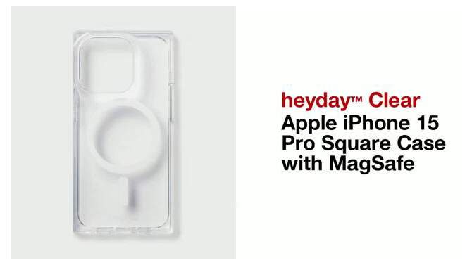 Apple iPhone 15 Pro Square Case with MagSafe - heyday&#8482; Clear, 2 of 6, play video