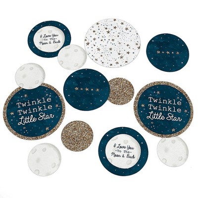 Big Dot of Happiness Twinkle Twinkle Little Star - Baby Shower or Birthday Party Giant Circle Confetti - Party Decorations - Large Confetti 27 Count