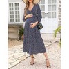 LXT-Women's Tiered Ruffle Hem Maxi Dress with Belt for Baby Shower - 4 of 4