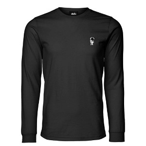 Dalix Astronaut Embroidered Cotton Classic Fit Long Sleeve Crewneck Tee Shirt Mens - 1 of 4