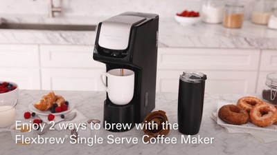 FlexBrew Black and Silver Single-Serve Coffee Maker