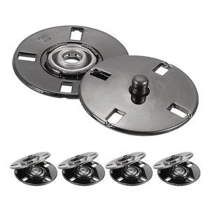 Unique Bargains Alloy Invisible Durable High Hardness Buckle Fasteners Press Studs Buttons 5 Pcs - 1 of 4