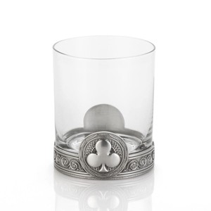 Royal Selangor Pewter Clubs Whiskey Tumbler 10oz - Ace Collection Luxurious Cognac/Bourbon/Scotch/Cocktail Drinking Glass - 1 of 4
