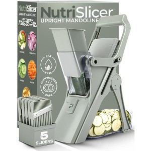 NutriSlicer Upright Mandoline Slicer – 5 Stainless Steel Blades, BPA-Free and Dishwasher Safe - 1 of 4